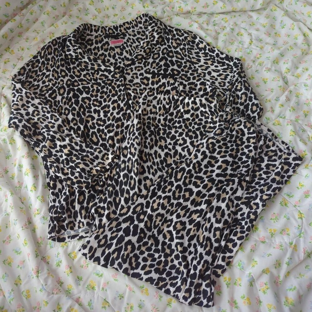 Cheetah print pajama set by Kate Spade